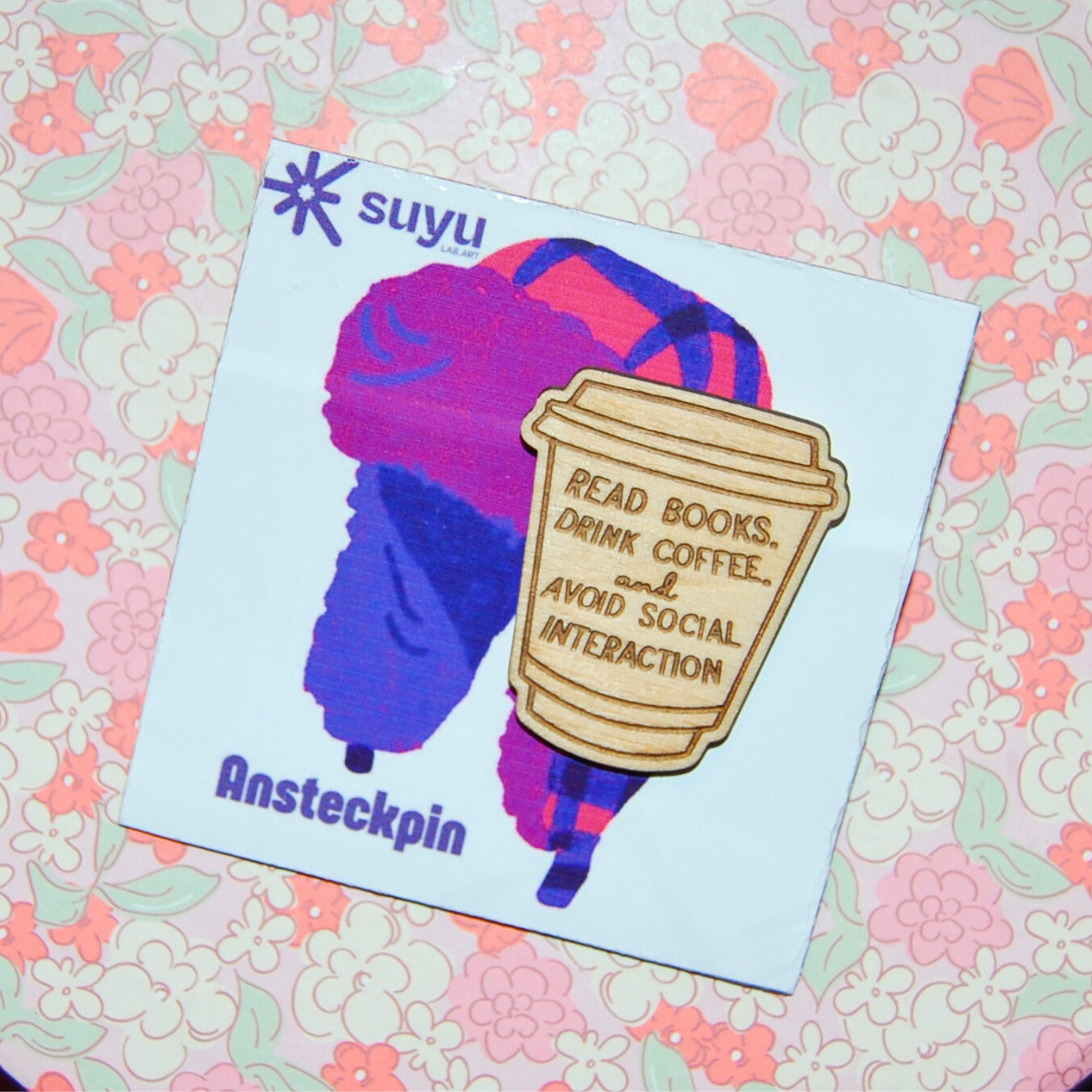 Pin Kaffeebecher "read books, drink coffee and avoid social interaction"