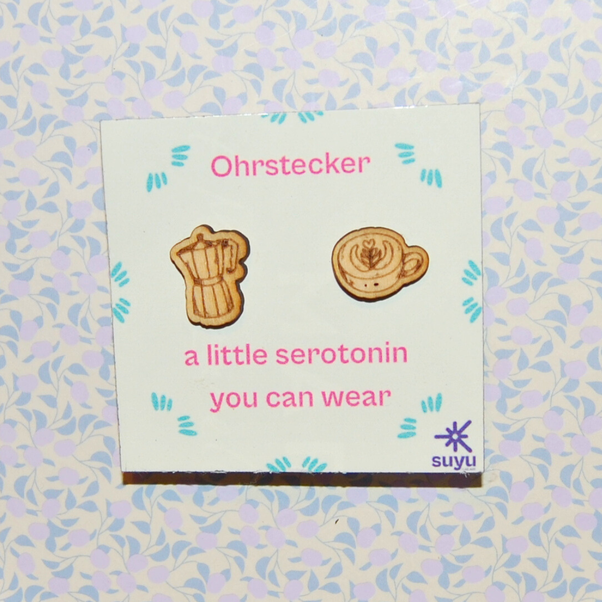 Ohrstecker Bialetti & Kaffeetasse