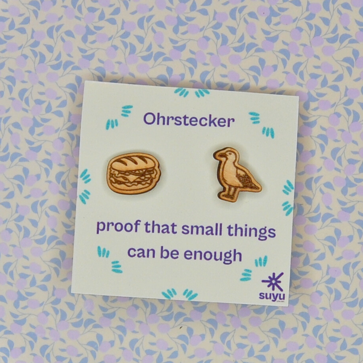 Ohrstecker Möwe & Baguette