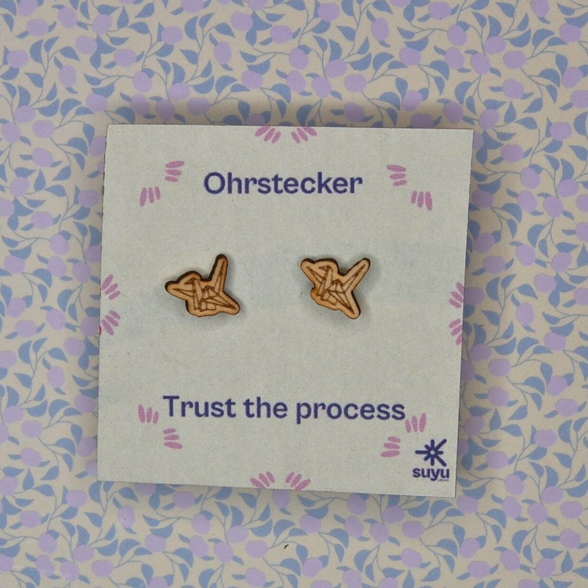 Ohrstecker Origami Vogel