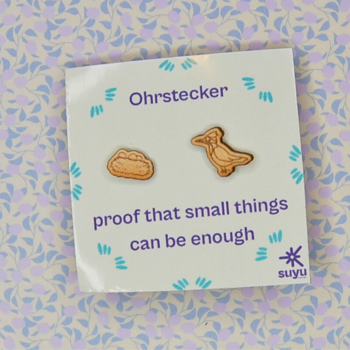 Ohrstecker Storch & Nest