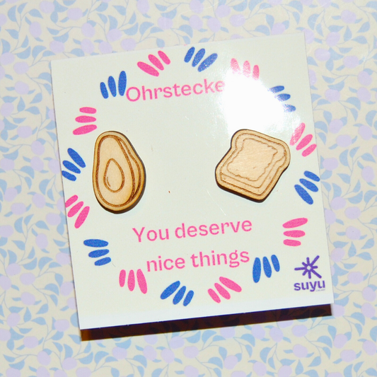 Ohrstecker Avocado + Toast