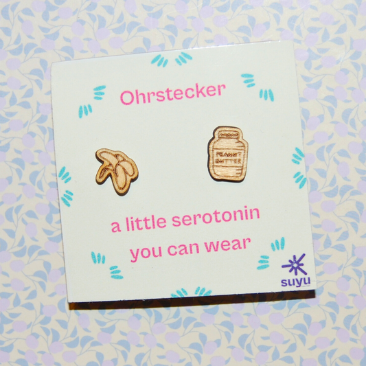 Ohrstecker Banane & Erdnussbutter