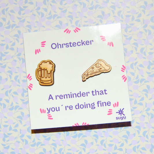 Ohrstecker Pizza & Bier