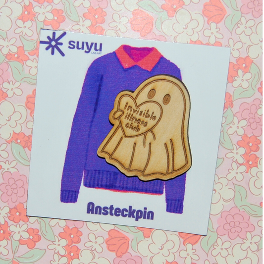 Pin Gespenst "invisible illness club"