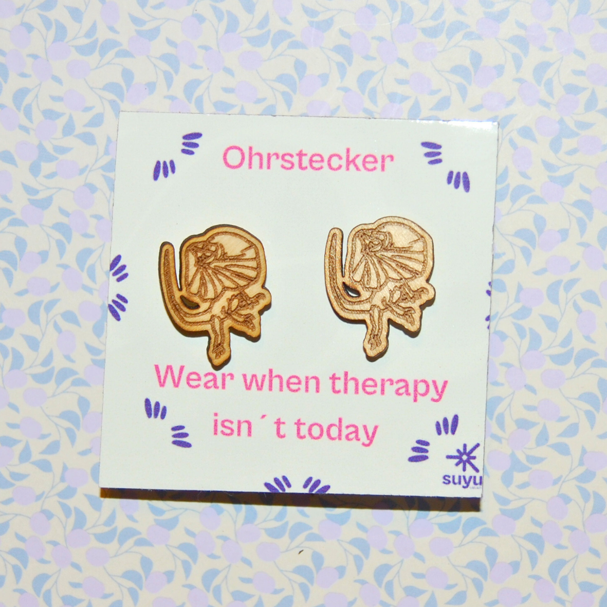 Ohrstecker Kragenechse