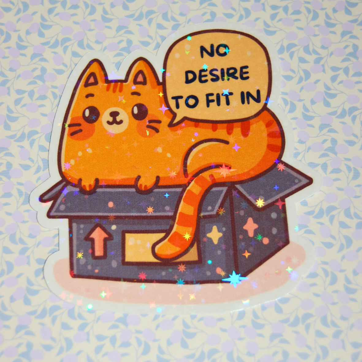 Sticker No desire to fit in-Katze