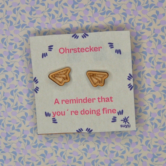 Ohrstecker Origami Flugzeug