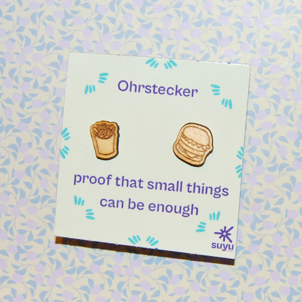 Ohrstecker Burger & Pommes