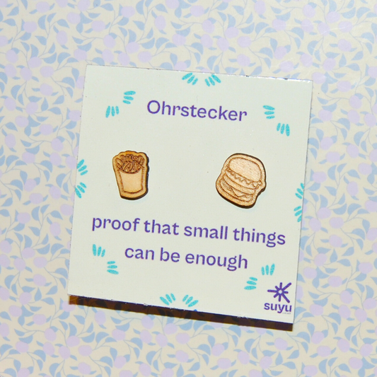 Ohrstecker Burger & Pommes