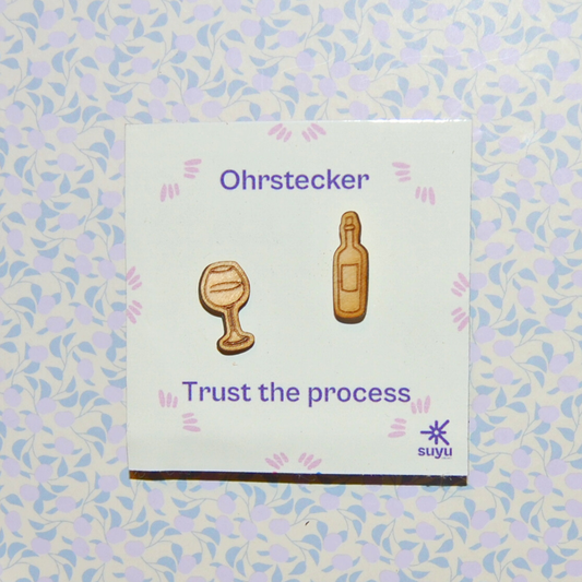 Ohrstecker Wein